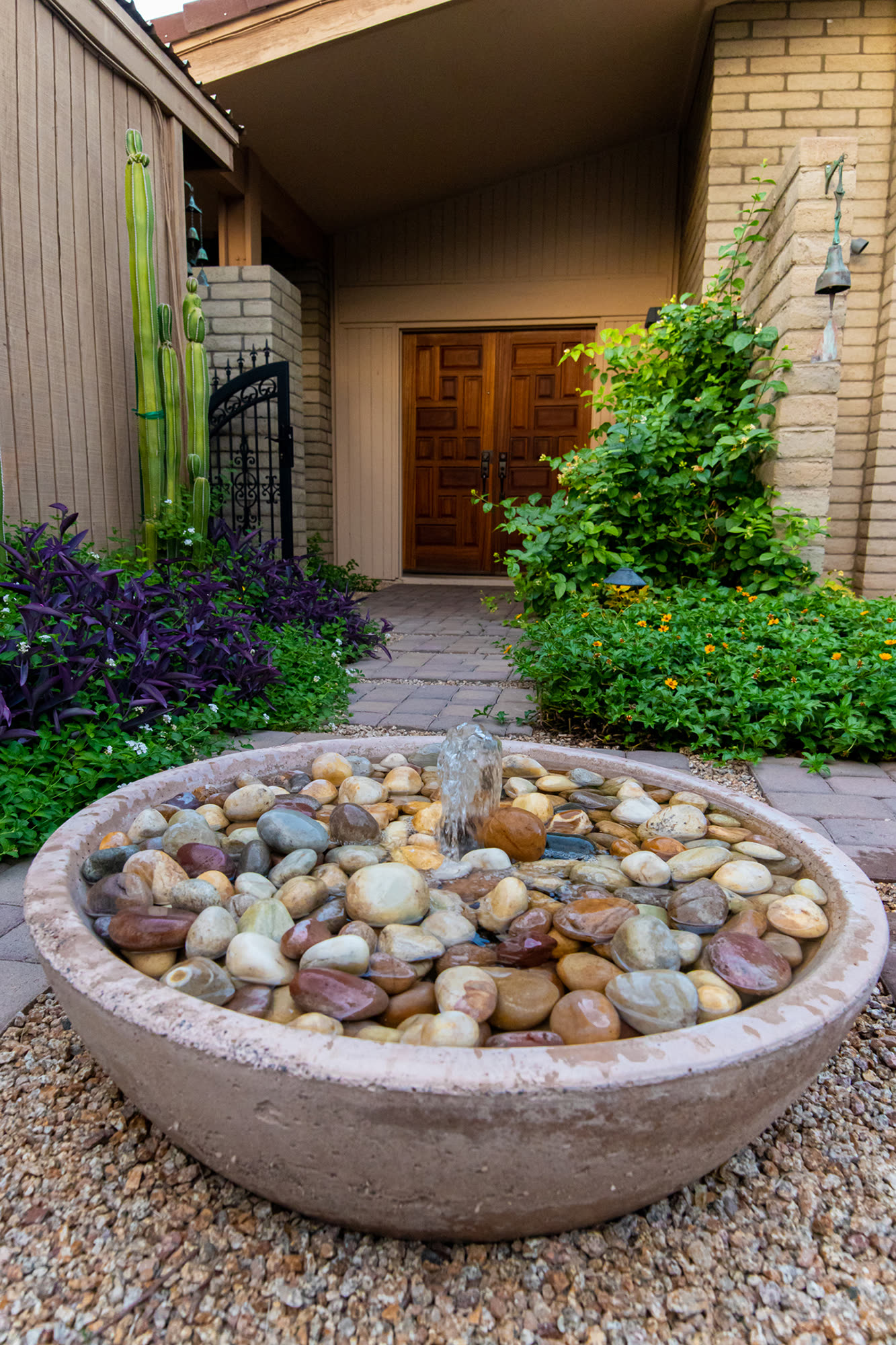 Think Green custom water feature project in Scottsdale